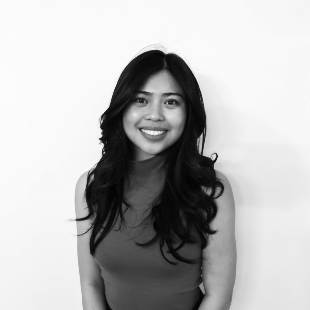 An image of Monique Tuazon in black and white.