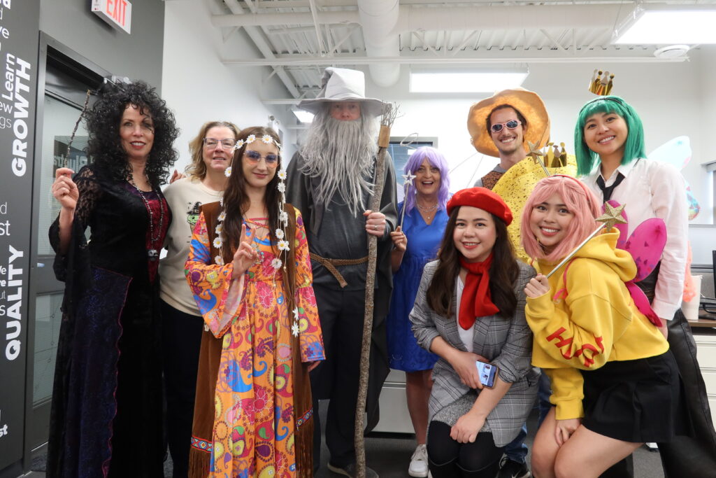 The Edmonton team dressed up for Halloween